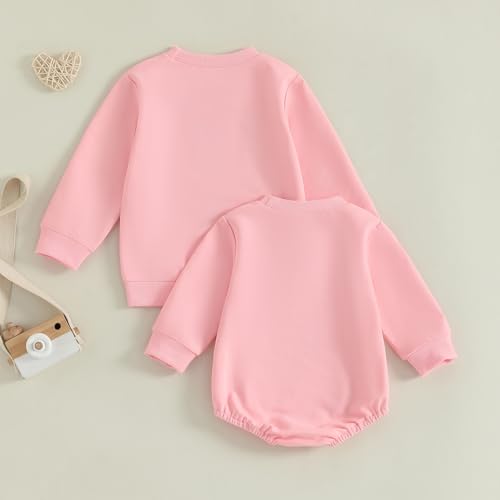 Canis Big Sister Little Sister Matching Outfit in My Big Sis Little Sis Era Pullover Sweatshirt and Newborn Romper Set4