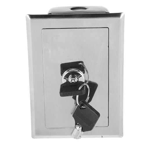 ANDRESLAD Rolling Door Switch Box for up Door Empty Interface Box Lock and Keys for Manual Control in Garage