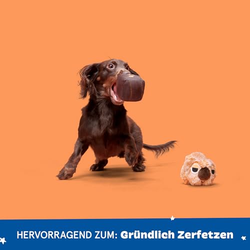 Barkbox BARK Walken Wombat Hundespielzeug Wombat Cube Poop Pink Brown Plüsch XS/S/M