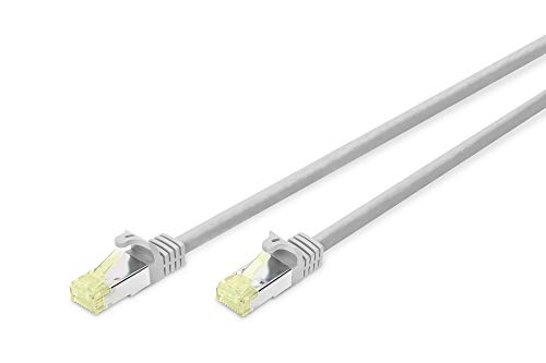 Digitus LAN Cable Cat 6A - 7 m - 100% Component Level Tested - RJ45 Network Cable - S/FTP Shielded - Grey