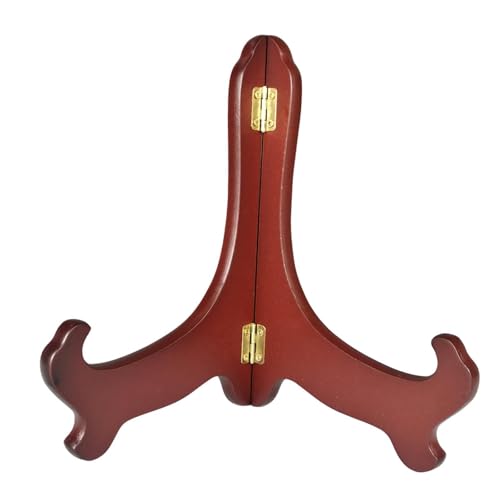 siduytin Slitstark tallrikshållare Tallriksdisplayställ Dekorativt staffli i trä Visar upp konstverk Böcker och keramik Träbilder Kokböcker Konstfat Fest Bröllop, Röd, M