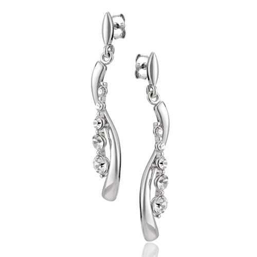 Boucles d'oreilles pendantes argent et cristaux pour briller au quotidien