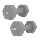 WEIMALL カラーダンベル 5kg 2個セット ダンベル 鉄アレイ ソフトコーティング 筋トレ ダイエット WMFITNESS (ダークグレー)