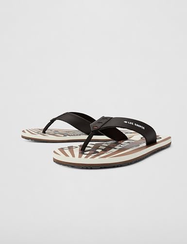 Image of Men's logo print flip-flop slippers