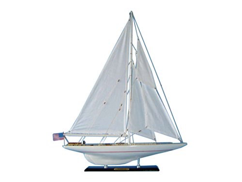 Hampton Nautical Wooden Intrepid Limited Model Sailboat Decoration, 27" #TOP19