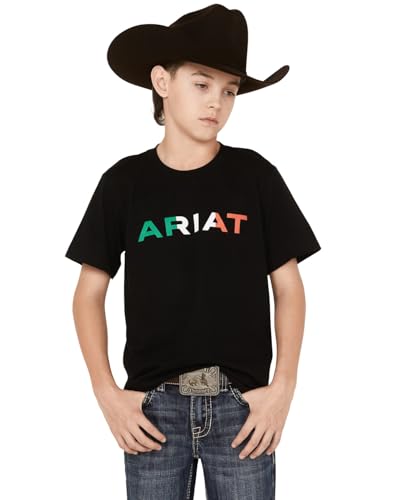 T-shirt noir Ariat Boys Viva Mexico en taille S pour garçon