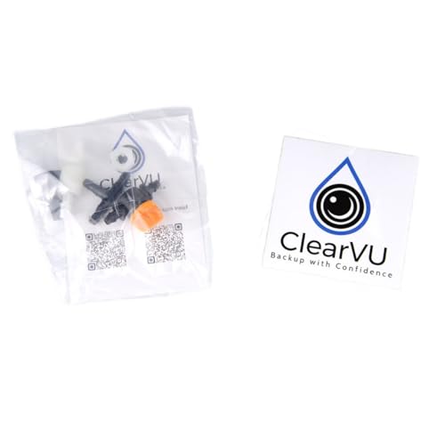 ClearVU T-103 Rear Camera Cleaner fits 2009-2017 F150 | Rinse Off Using Existing Factory Wiper Controls | Includes DIY Kits | Cleans Off Debris, Salt & Snow