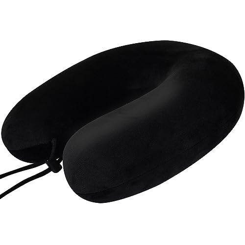 Trajectory Travel Neck Pillow Rest Cushion for Travel and Sleeping in Plane Flight Car Train Airplane for Sleeping and Orthopedic Cervical Pain Black