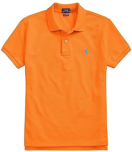 Image of POLO RALPH LAUREN Women's Classic Fit Mesh Polo Shirt, ResortOrange, Medium