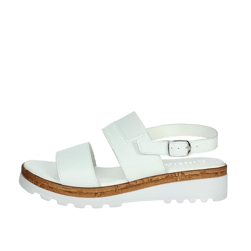 Sandales basses Blanc Cinzia Soft pour flânerie estivale en ville taille 36