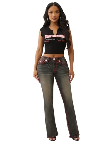 True Religion Women's Becca Bootcut Flap Jeans 26
