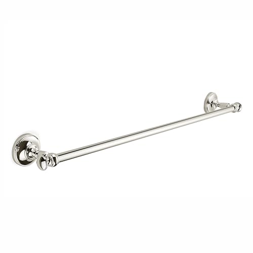 khtumeware 1 Pack Vibrant Polished Nickel Towel Bar 24 Inch Towel Rack for Bathroom Wall Mounted Thicken Steel Towel Rod Modern Home Decor