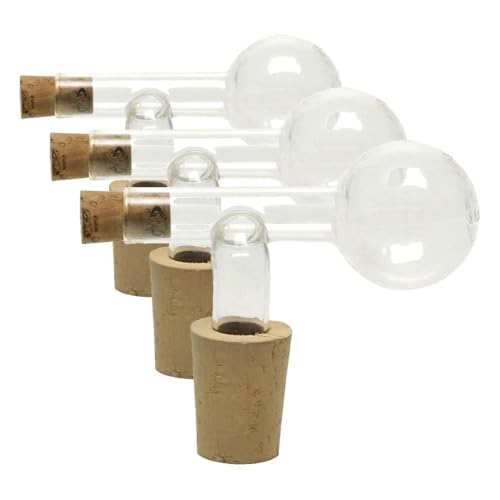 Bottle Master Look - Doseur en verre pour feux nobles - 2,0 cl : 20 ml - Pour bouteilles de 0,5 à 0,7 l, Naturel, Marron (Lot de 3)