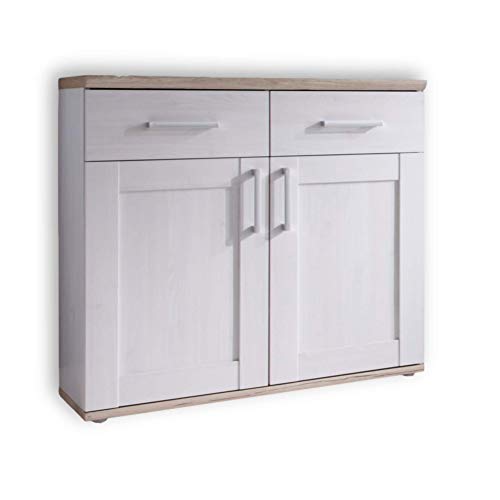 ROMANCE Schuhschrank in Sibiu Lärche / Eiche San Remo Optik - Landhausstil...