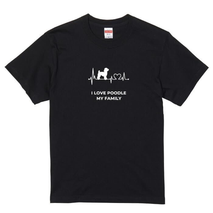 Amazon.co.jp: [DEAR] Tシャツ 半袖 トイプードル 犬 ロゴ 前面