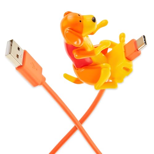 Frienda Dog Charging Cable Dog Smartphone Funny USB Cable USB Data Transmission Mini Graduation Season Gift Presents for Charging of Mobile Phones Only Compatible with Type-c(Orange Cute Style)