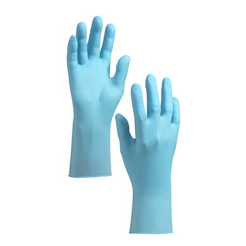 Kimberly-Clark Professional 57371 G10 Nitrile Ambidextrous Powder-Free Disposable Gloves with Textured Finger Tip Finish, 9.5", 6 Mil, Small, Blue