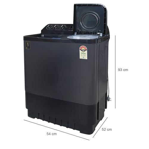 Image of Haier 9 Kg 5 Star Semi Automatic Top Loading Washing Machine (HTW90-196BBK Magic Filter, Rat Mesh, Toughened Glass Top Black)