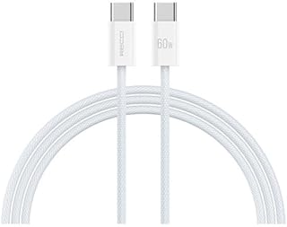 كيبل شحن ونقل بيانات PD60W نوع سي الى نوع سي من نيكست ستور - مضفر ومقاوم للتداخل ومتين بطول 1.2 متر