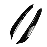 Tcvnmr Car Headlight Eyebrows Headlight Eye Lid Fit for VW Polo MK6 GTI TSI TGI MPI TGI Line 2017–2024,Car Head Lamp Light Eyelids Eyelash Exterior Decoration Accessory