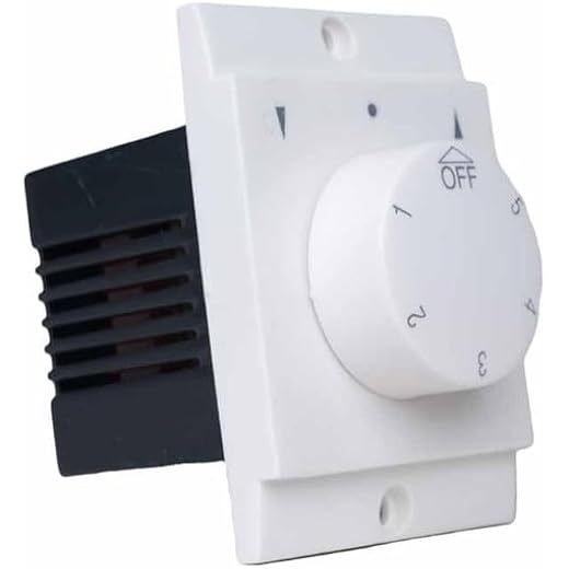 Logitec Fan Regulator 5 Speed TWO MODULE NORTH WEST White