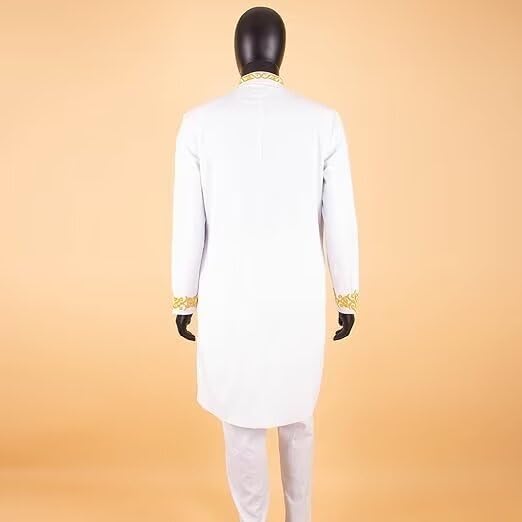 African Clothes Men`s Suit 2 Piece Set Ankara Embroidery Blazer Jacket and Pants Slim Fit Dashiki Outfit4