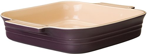 Le Creuset Stoneware 1-1/2-Quart 9-Inch Square Baking Dish, Cassis