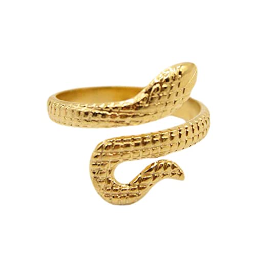 GOLDENCAT Serpentia Anello Serpentia Anello Serpente Donna Serpente Infilato, Anello Serpente in Acciaio Inossidabile, Anello Snake Regolabile, Anello Adattabile, Acciaio inossidabile, adaptable,