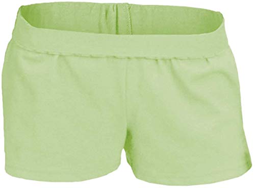 Soffe Junior's Low Rise Authentic Cheer Short, Limeade, Large