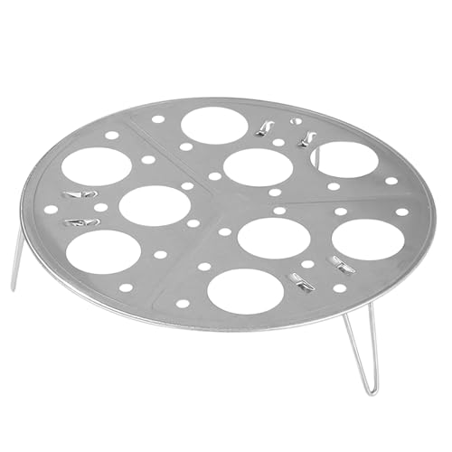 Estante para cocinar huevos al vapor, soporte para huevos cocidos de acero inoxidable, base desmontable para cocinar 9 huevos, estante apilable para vaporizador de huevos para accesorios de olla a