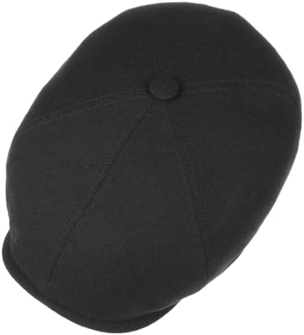 Stetson Coppola Bendner Driver In Lana Per Uomo/Donna - Berretto Piatto Con Visiera E Fodera In Cotone - Motivo Spina Di Pesce Grigio - Made In EU - 3