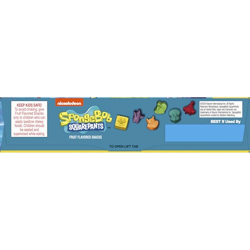 Image of SpongeBob SquarePants Fruit Flavored Snacks, Gluten Free, 10 ct, 8 oz