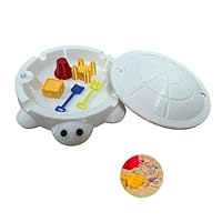 Mini Turtle Sandbox with Lid – Desktop Sand Box Toy for Kids, Toddlers, Table Zen Playset, Stress Relief & Decorative Outdoor/Indoor Sand Pit