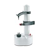 Alimentación con 4 pilas AA (no incluidas) o adaptador de CC de 6 V (no incluido). Adecuado para una variedad de frutas y verduras, como papas, batatas, tomates, calabacines, manzanas, peras, etc.