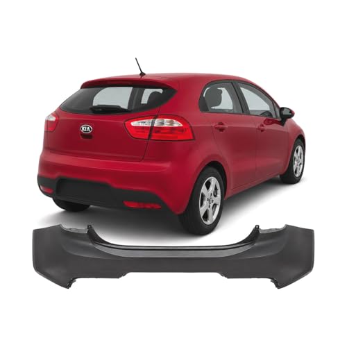 Image of FitParts Compatible with Kia Rio 2018-2020 Rear Bumper Cover | Primed, Sedan, Ready to Paint, OEM 86611H9200, KI1100216