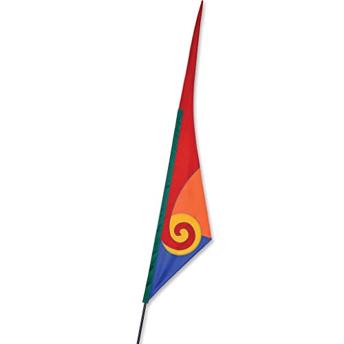 Drapeau de vélo allongé rotatif Premier Kites SoundWinds aux couleurs vives
