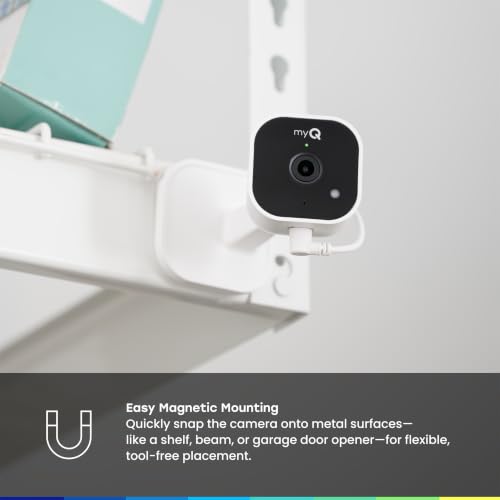 Image of myQ Garage Plug-in Camera Gen 2 - 2K Smart Wi-Fi Garage Camera with Night Vision, Wide-Angle Lens, 2-Way Audio, Magnetic Base & Motion Alerts, App Control - Compatible with Your Garage Door Opener