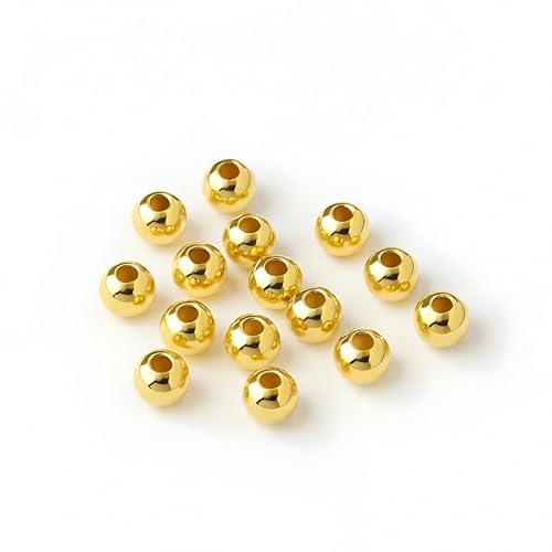 Image of 3000 Pcs Golden Pearl Beads for Jewellery Making Kit | Bead Bracelet Making for Women Girls Kids | Crystal Beads for Craft | Pearls for Craft | 5mm | 200g