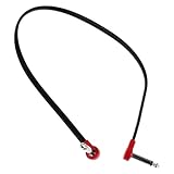 Hoement Rechtwinkliges 50cm Patchkabel für Gitarrenpedale Abschirmung gegen Brummen Knickfestes Effektpedal Verbindungskabel für E Gitarre und Bass