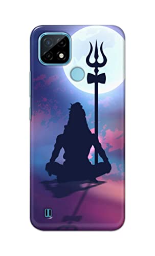 Image of Printed Hard Back Cover Case for Realme C21 Back Cover (Lord Shiva) -1302