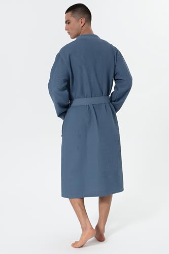 Image of SEYANTE Men's Waffle Kimono Bathrobe
