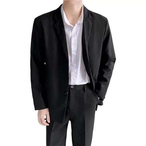 Men Korean Style Suit Coat Blazer Loose Suit Jacket Versatile Suit Jacket