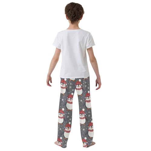 Pajama Bottoms, Pajamas Pant Cartoon Penguin Lounge Wear Casual Gray Sleep Long Pants Soft Pjs Sleepwear3