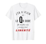 COVID QR code-Non au Pass sanitaire-Non au vaccin - Liberté T-Shirt