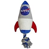 Pets First NASA Rocket Rope Dog Toy, Rocketship Toy for Dogs and Cats with NASA Logo and Design