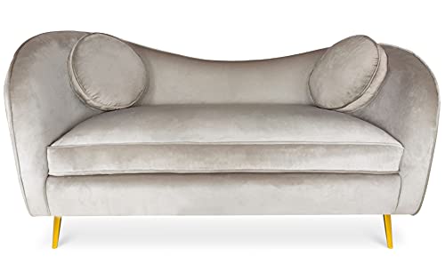 Menzzo Samtsofas, Taupe, L165 x T73 x H83 cm Cover