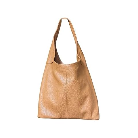 LaGaksta Hobo Pebbled Leather Purse – Casual Travel Tote Bag Purse (Cognac Tan) Cover