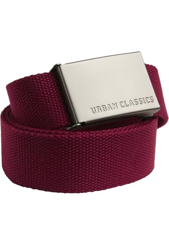 Urban Classics Canvas Belt Ceinture, Bordeaux, Taille unique Mixte