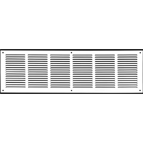 Air Flow Decor 30" x 10" Steel Return Air Grille | HVAC Vent Cover Grill for Wall, Sidewall and Ceiling | Air Return Vent Covers, White (Screws Included) | Outside Dimensions: 31.75"W x 11.75"H Cover
