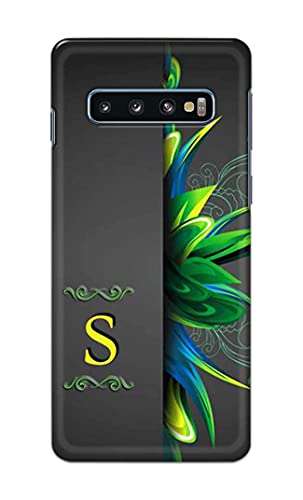 Image of Name II Initial II Letter Alphabet S Hard Back Case Cover for Samsung Galaxy S10 Plus (6.4 inch), SM-G975F / DS, SM-G975U, SM-G975W Back Cover -(J5) VNS2222